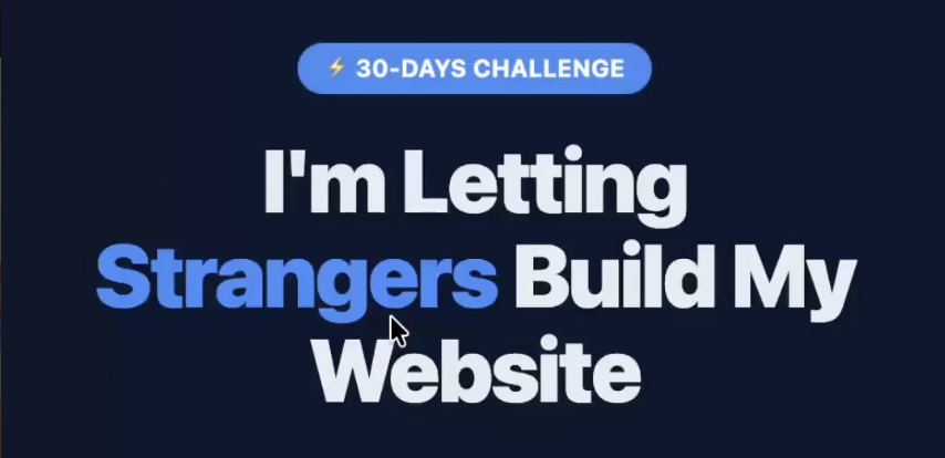 30 Days Web Challenge — Community-Driven Daily Build Experiment